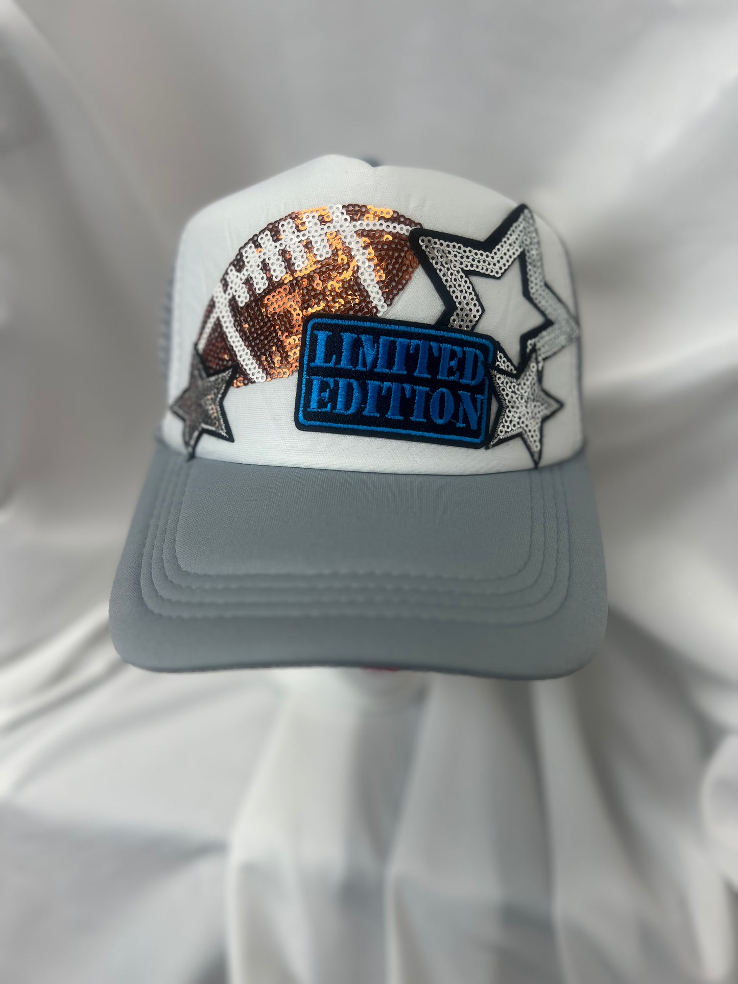 LTD FOOTBALL STAR | Custom Pre Made Trucker Hat (grey)