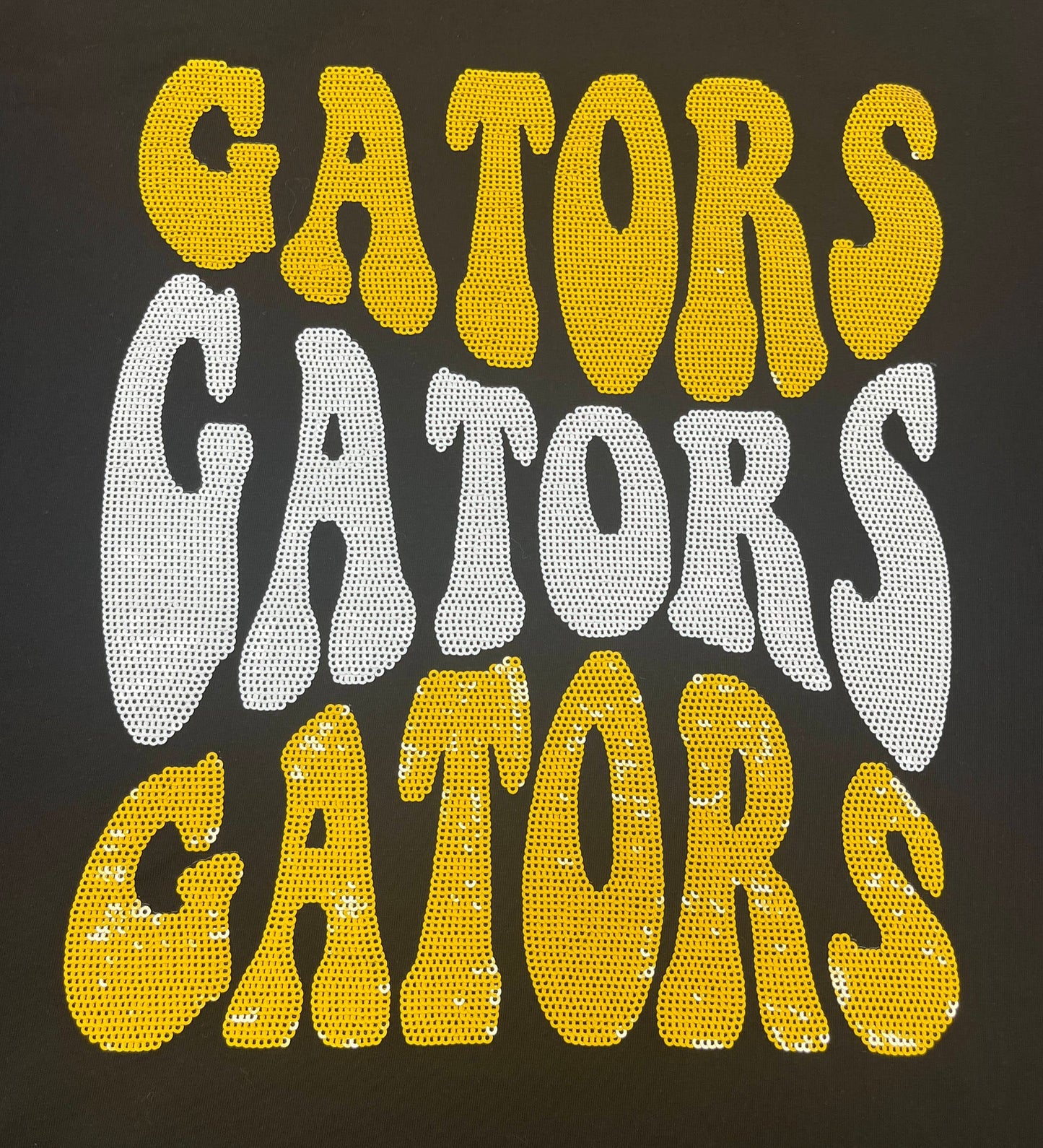 Groovy Gators | Women's Sequin Design Tee (Black)
