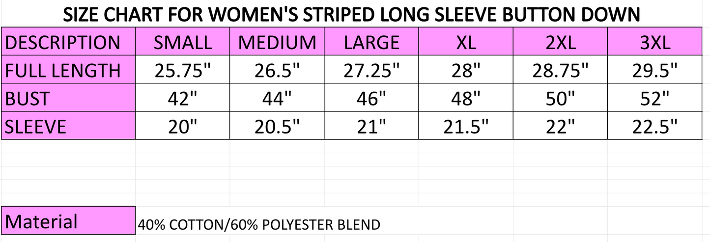 WHOLESALE | Women's Purple Striped Button Down Tiger