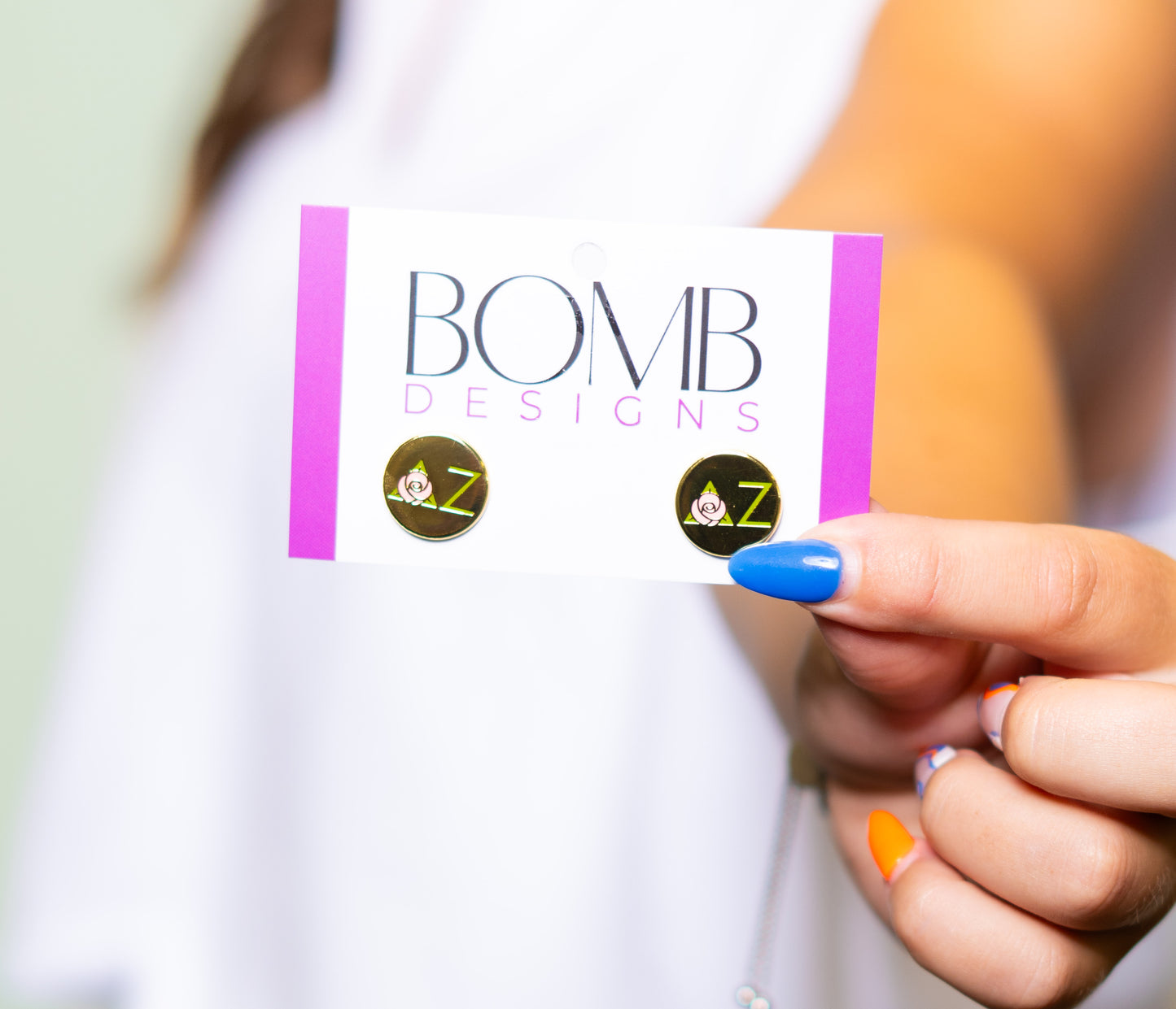 Wholesale | Delta Zeta (Licensed Greek) | Earrings (Gold)