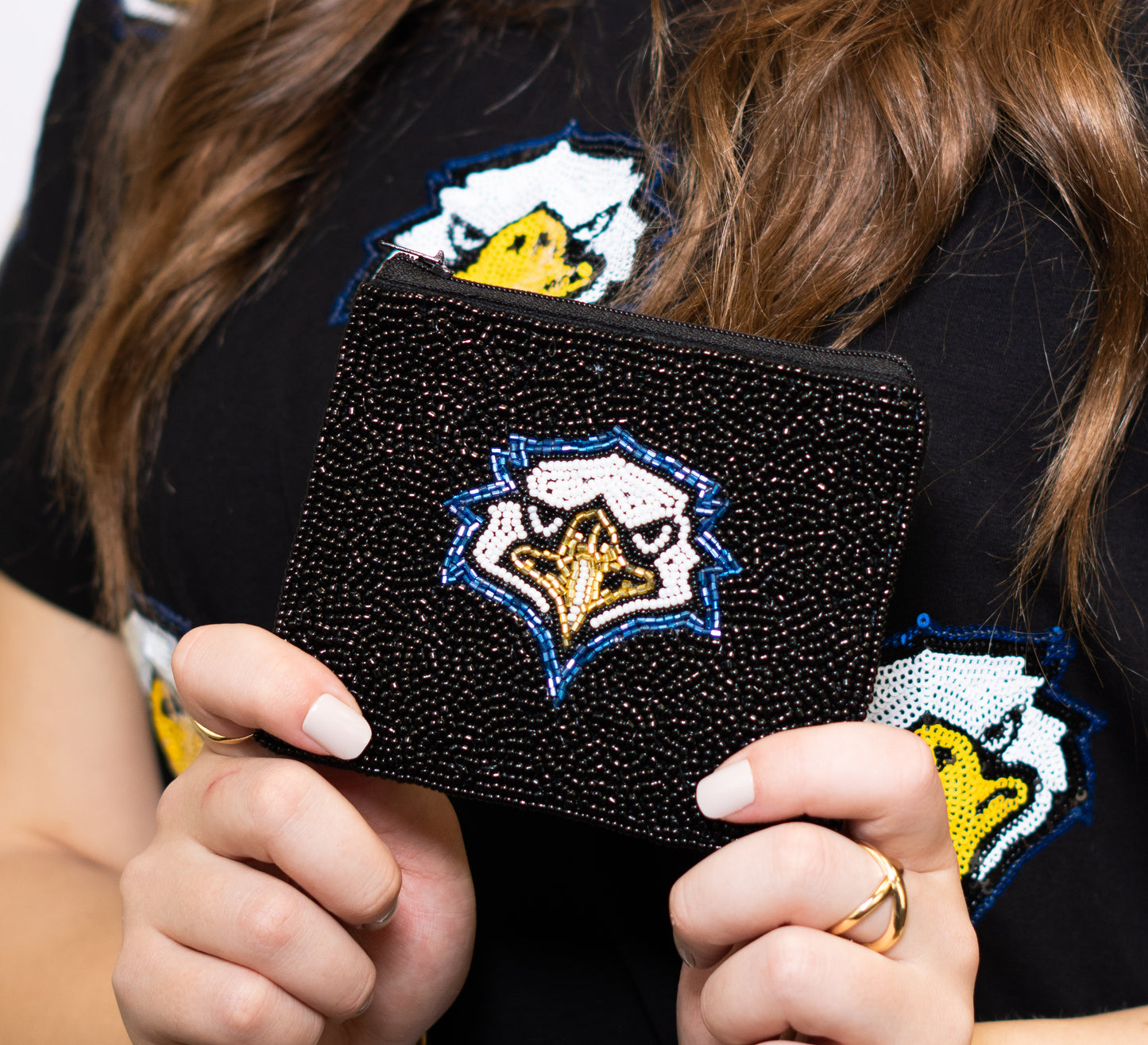 Live Oak | Beaded Coin Purse (Black)