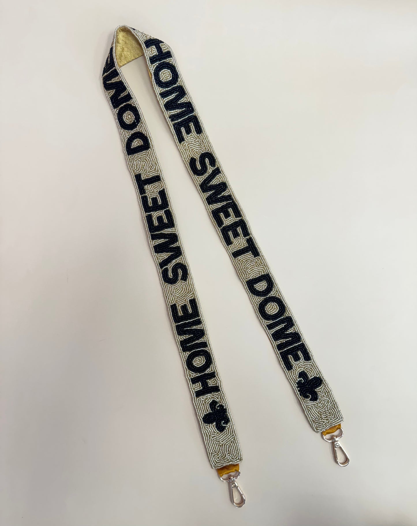 Saints Home Sweet Dome Gold | Custom Beaded Purse Strap