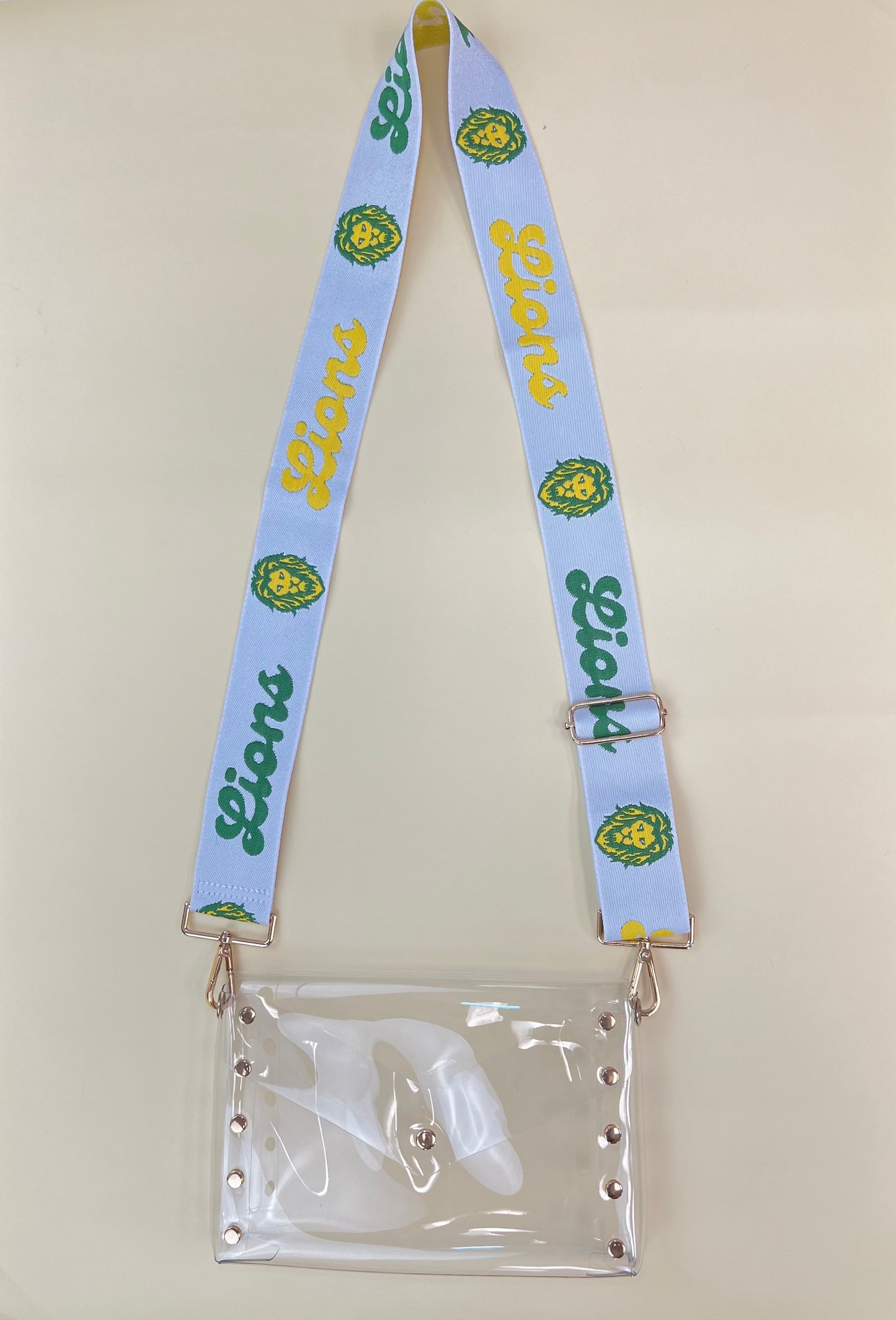 Lions | Adjustable Embroidered Purse Strap