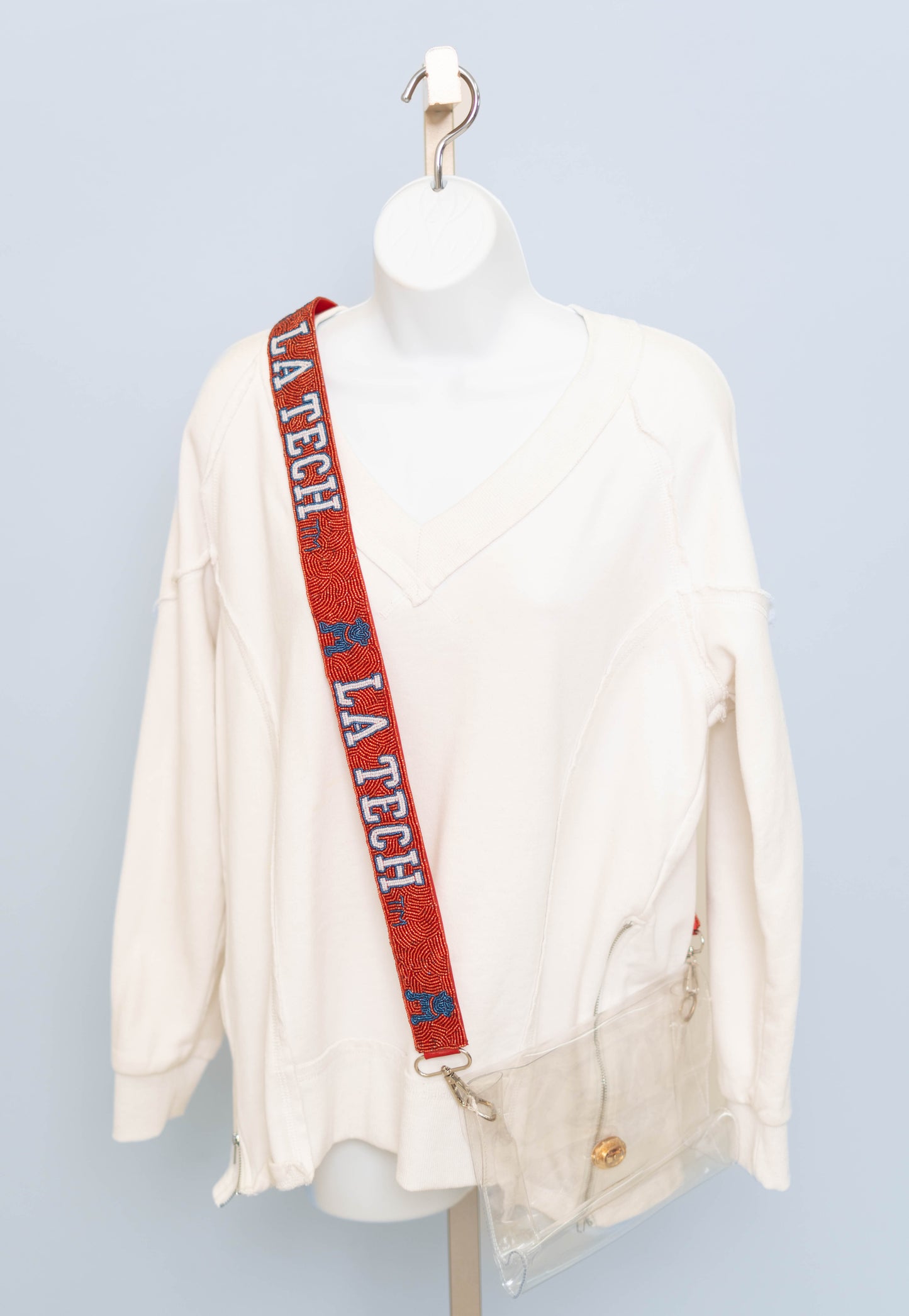 **PRE-ORDER ONLY** Wholesale | LA Tech (Licensed) | Custom Beaded Purse Strap (Red)
