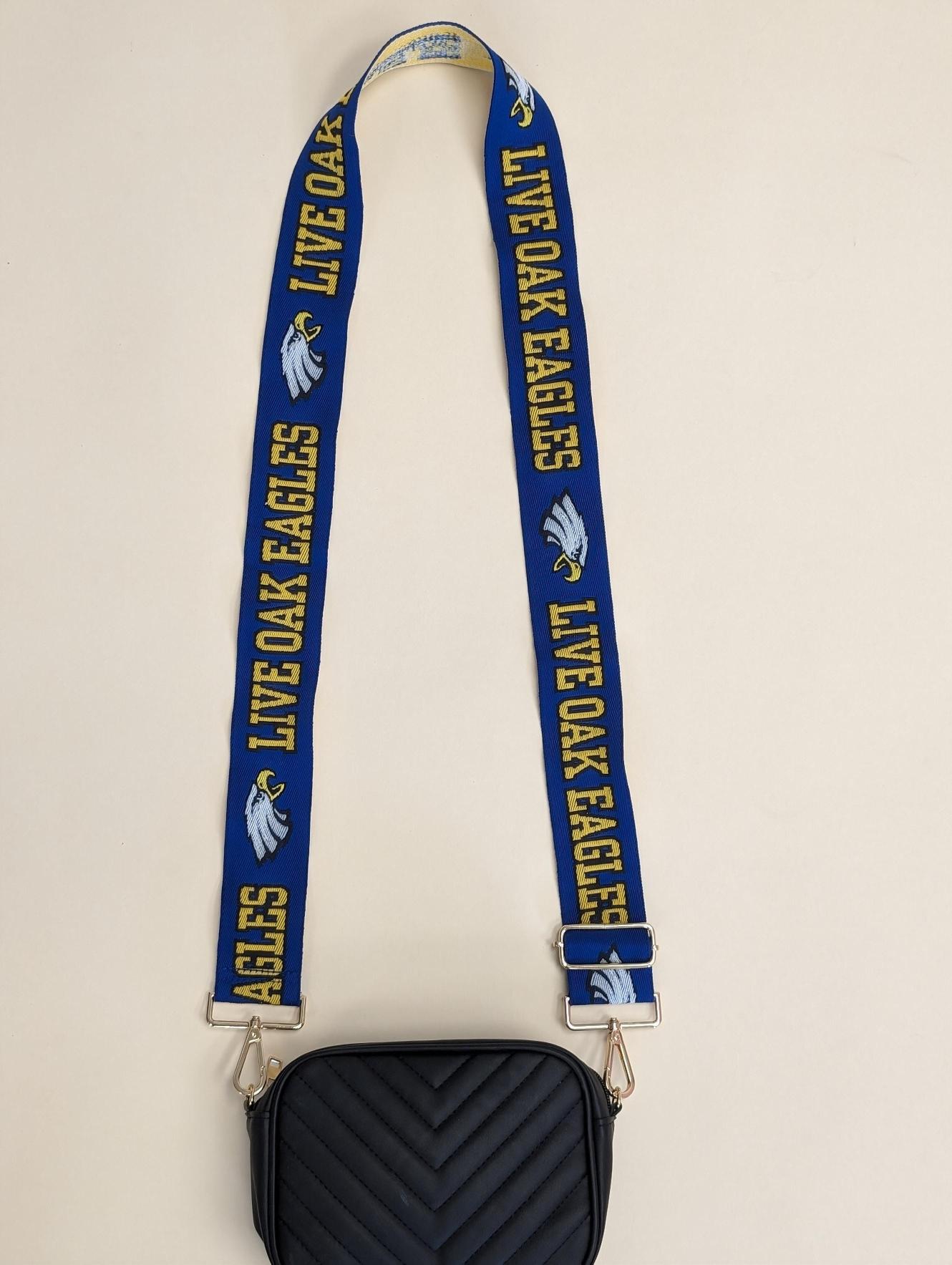 Live Oak Eagles (Blue) | Adjustable Embroidered Purse Strap