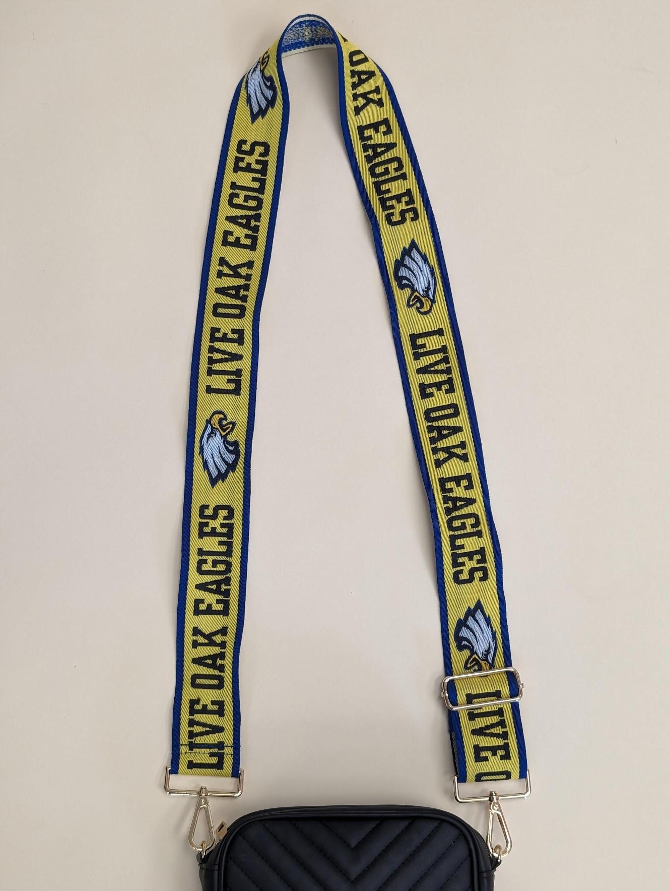Live Oak Eagles (Yellow) | Adjustable Embroidered Purse Strap