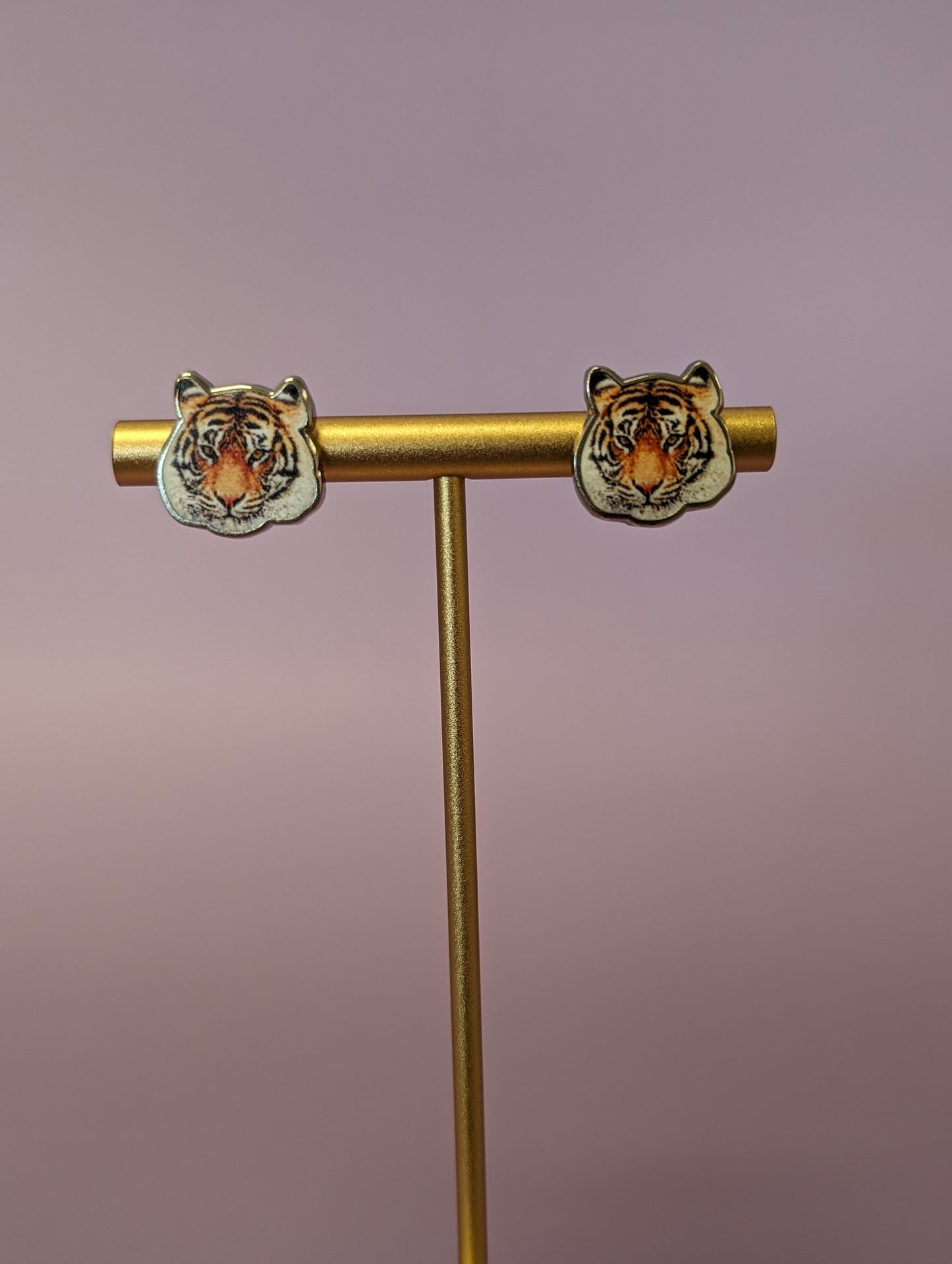 Tiger Studs | Enamel Stud Earrings