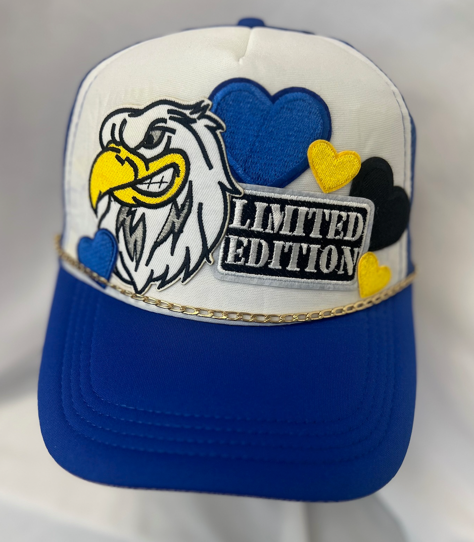 LTD EAGLE LOVE | Custom Trucker Hat (mint blue/white)