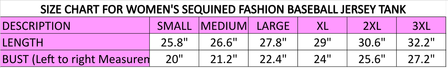 **PRE-ORDER ONLY** Wholesale | LSU Tigers (Licensed) | Women's Sequin Embroidery Baseball Jersey Tank (Purple)