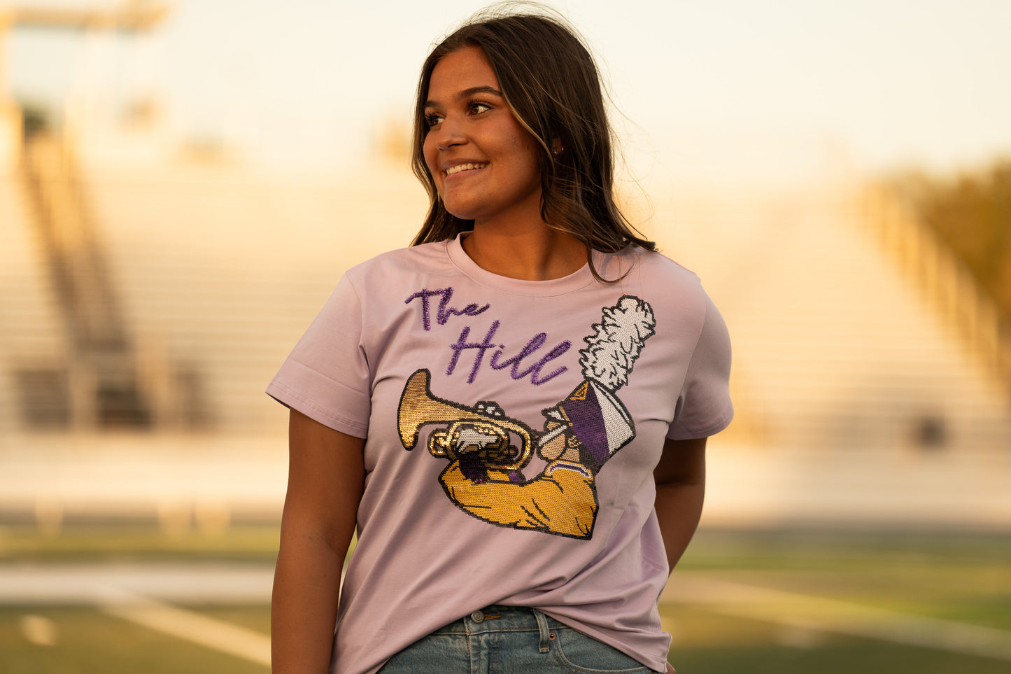 The Hill | Women's Sequin Design Tee (Lavender)