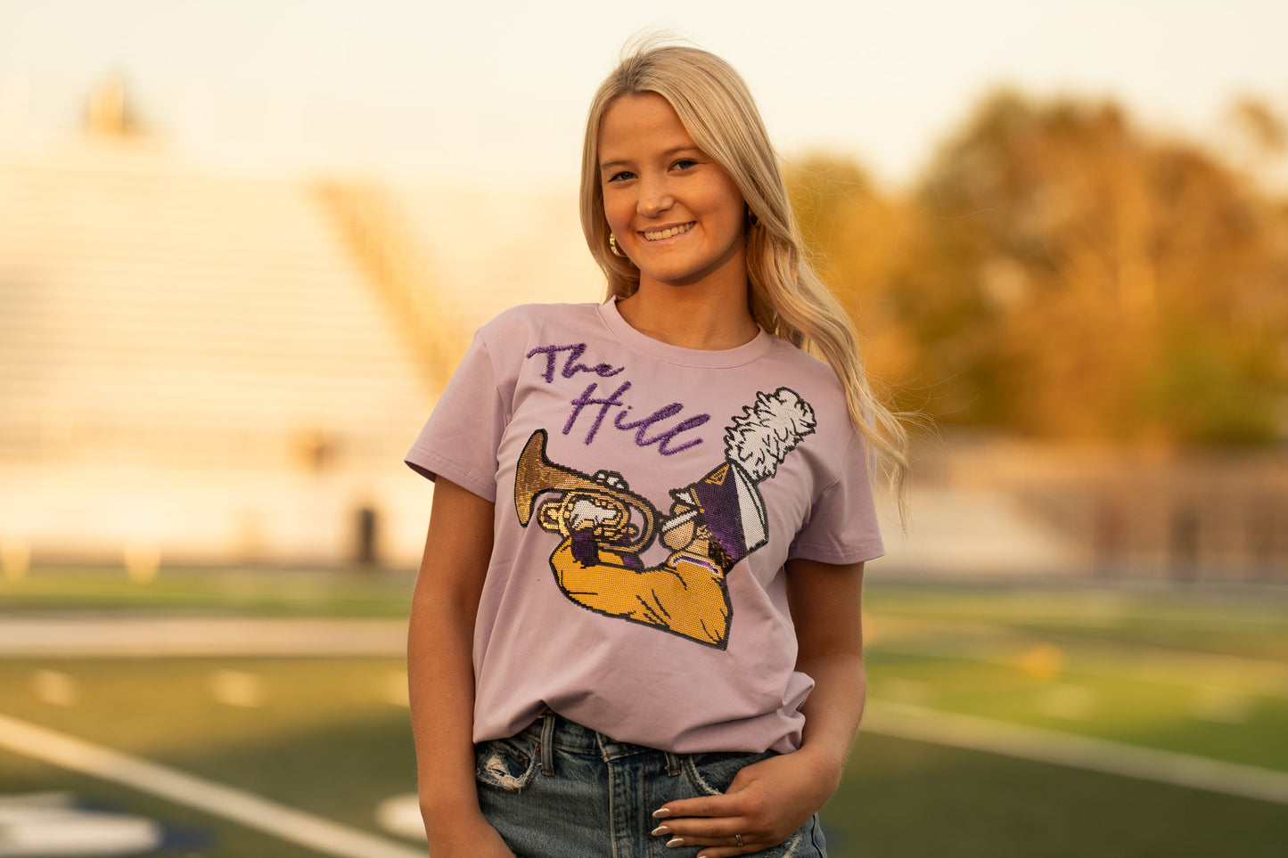 The Hill | Women's Sequin Design Tee (Lavender)