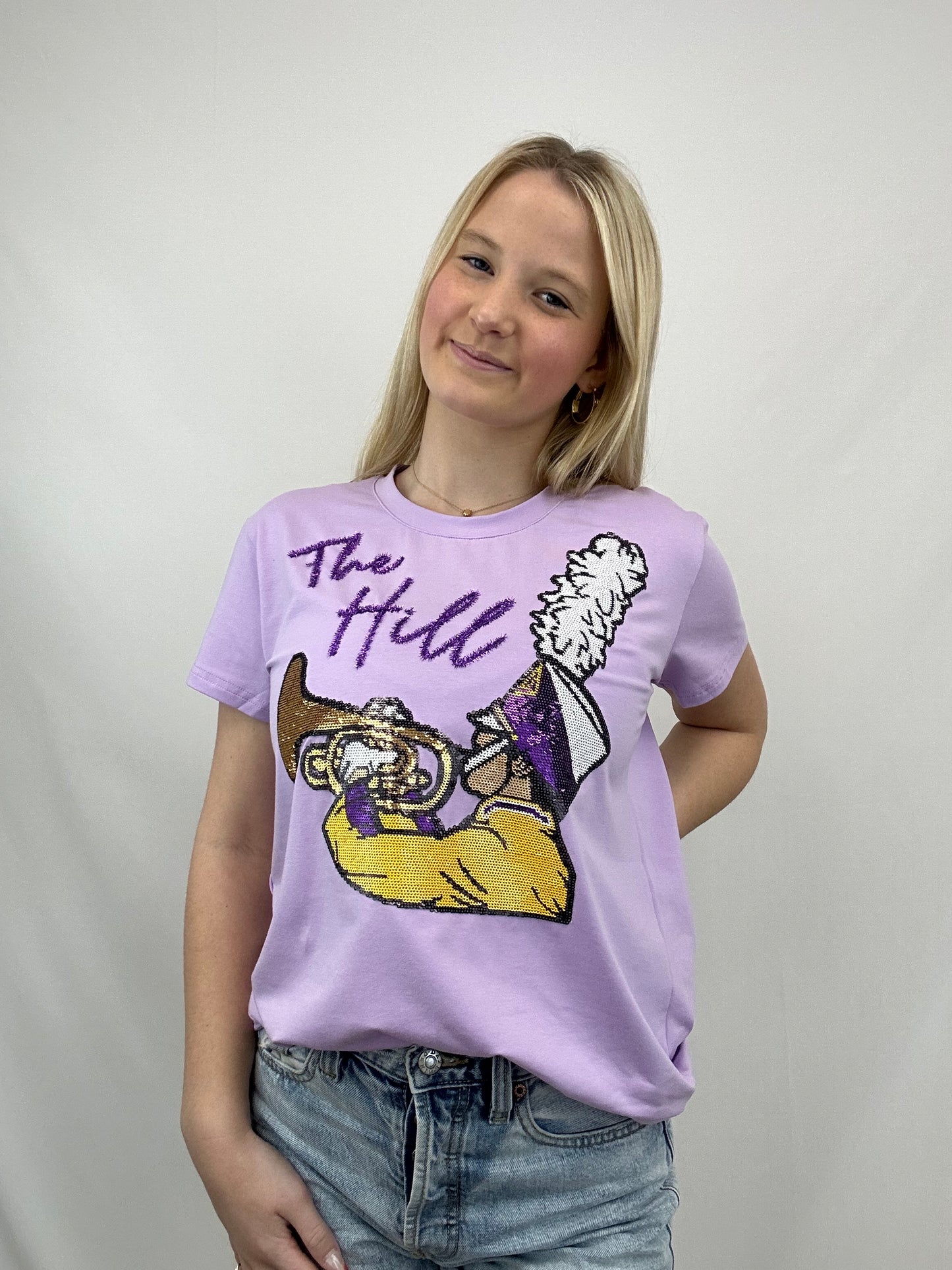 The Hill | Women's Sequin Design Tee (Lavender)
