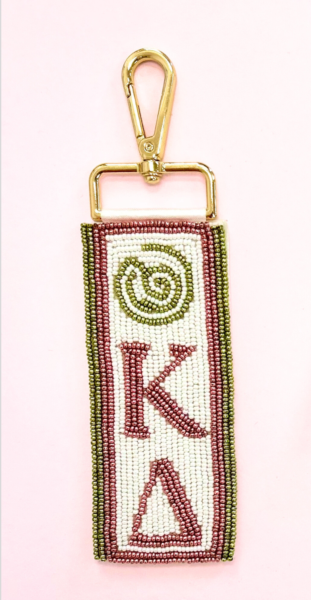Wholesale | Kappa Delta (Licensed Greek) | Beaded Bag Tag
