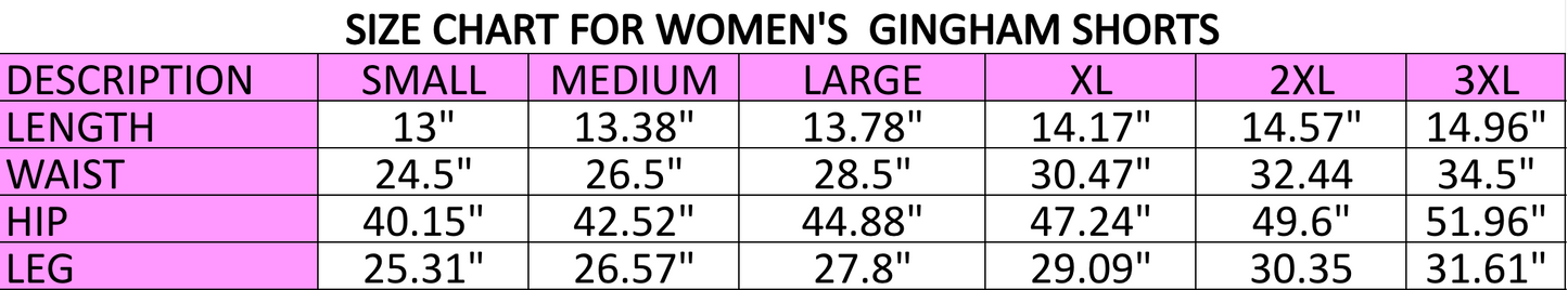 Youth & Women's Gingham Shorts + Metallic Bow Sweatshirt Set (Sold Separately)