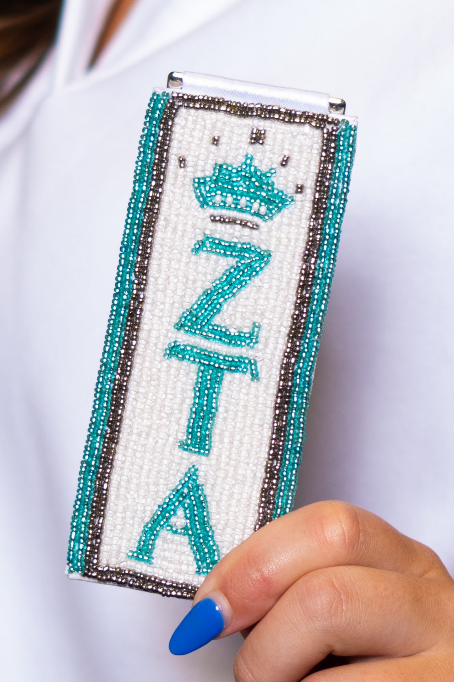 Zeta Tau Alpha (Licensed Greek) | Beaded Bag Tag