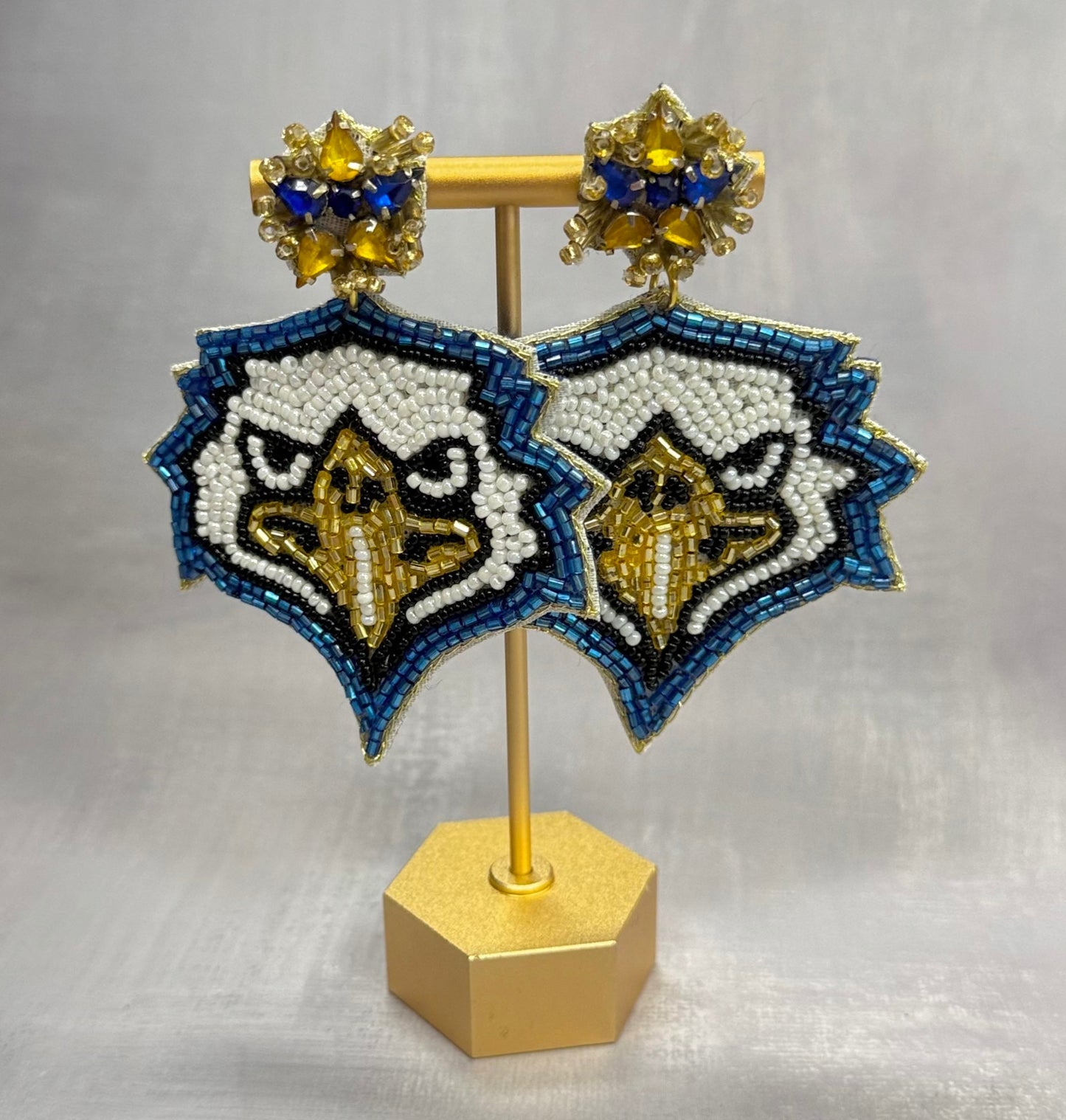 Live Oak Eagles | Custom Beaded Earrings | Eagle Empire 2025