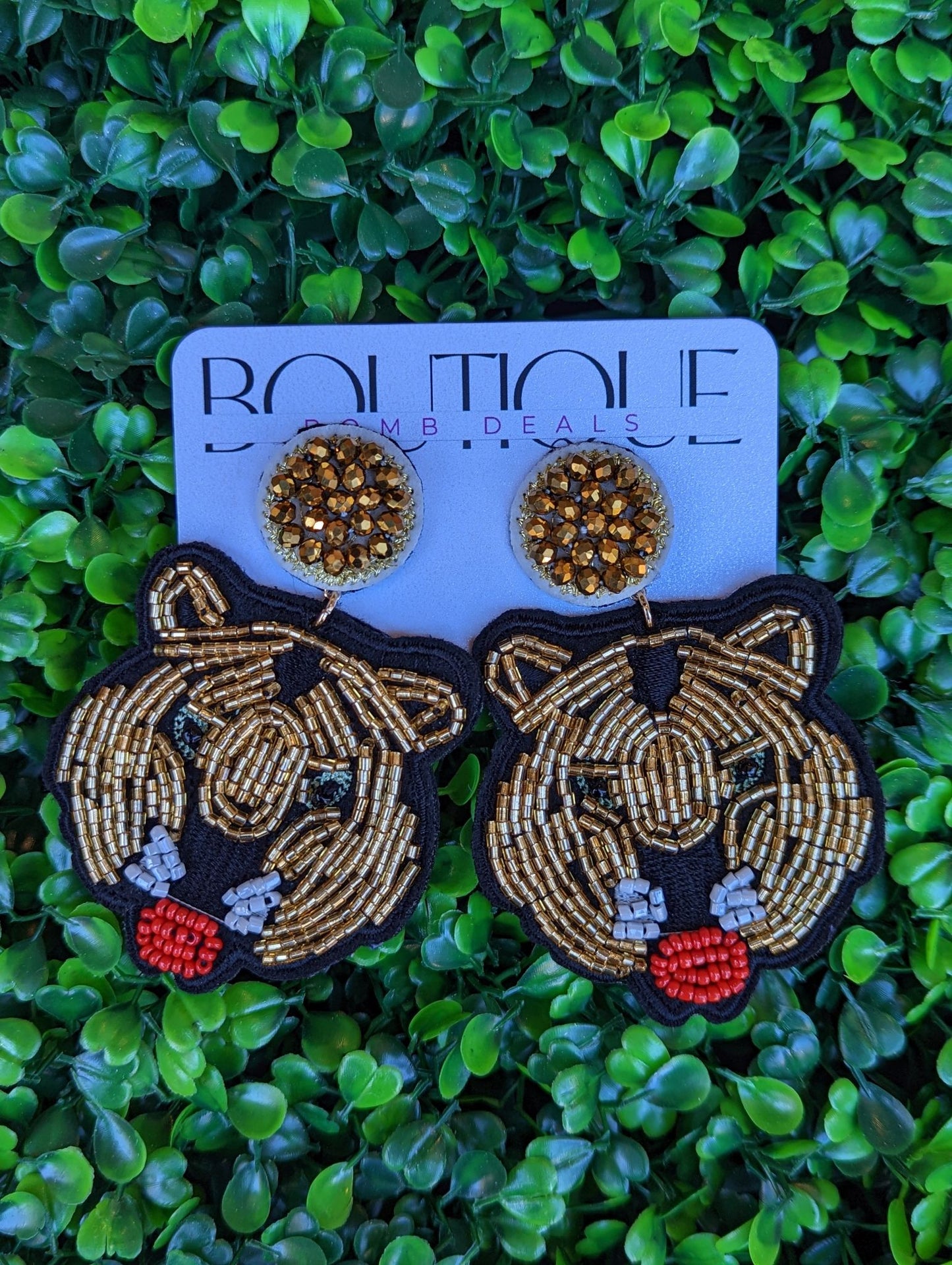Jaguar | Beaded Earrings
