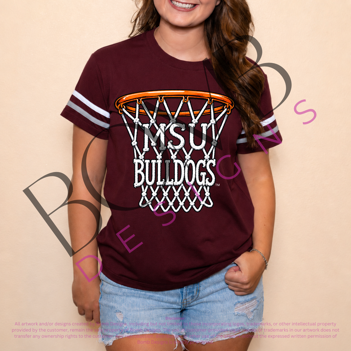 **PRE-ORDER ONLY** Wholesale | Mississippi State Basketball Net (Licensed) | Women's Sequin Design (Maroon)