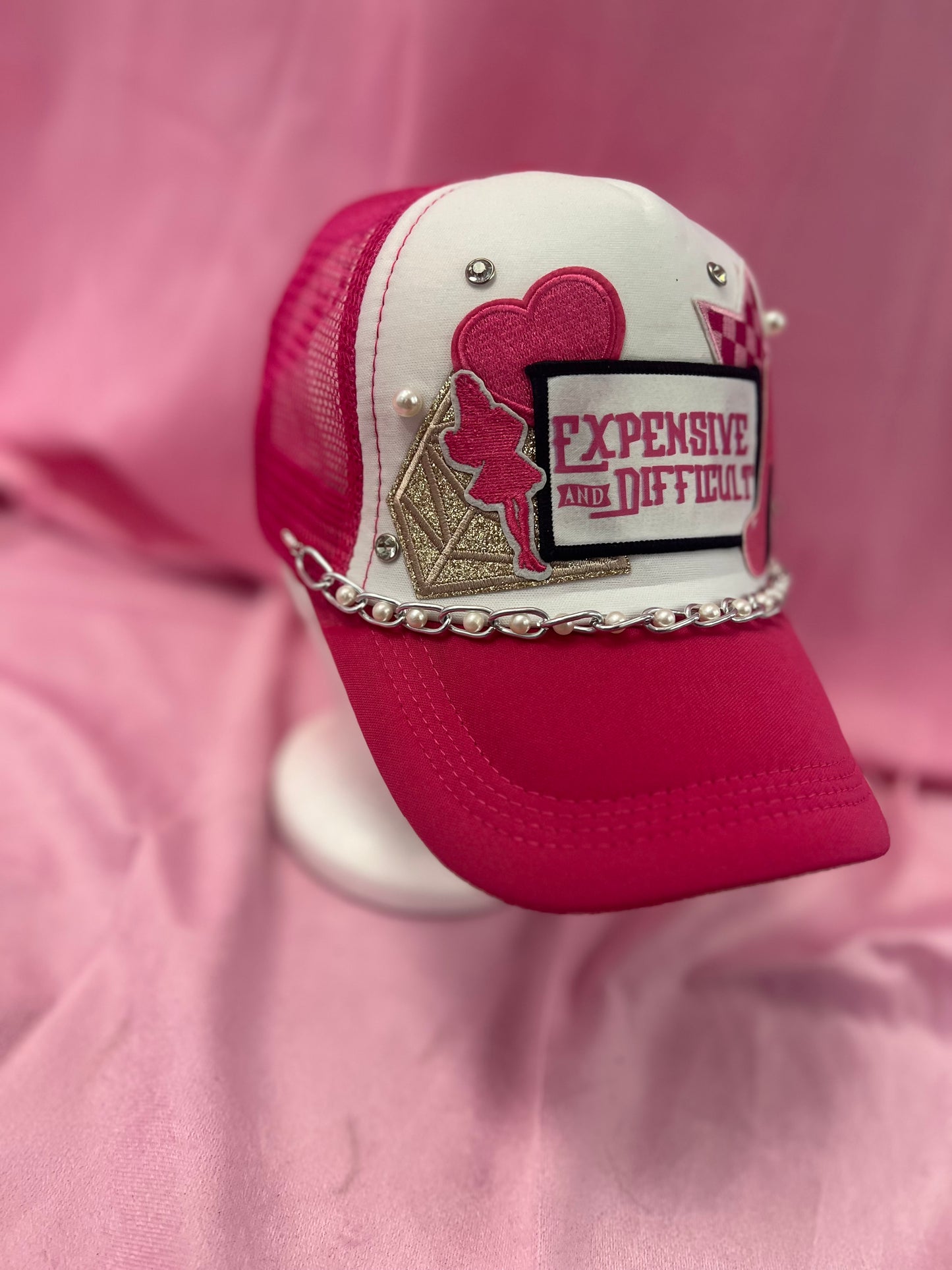 Expensive & Difficult | Custom Trucker Hat (Hot Pink)