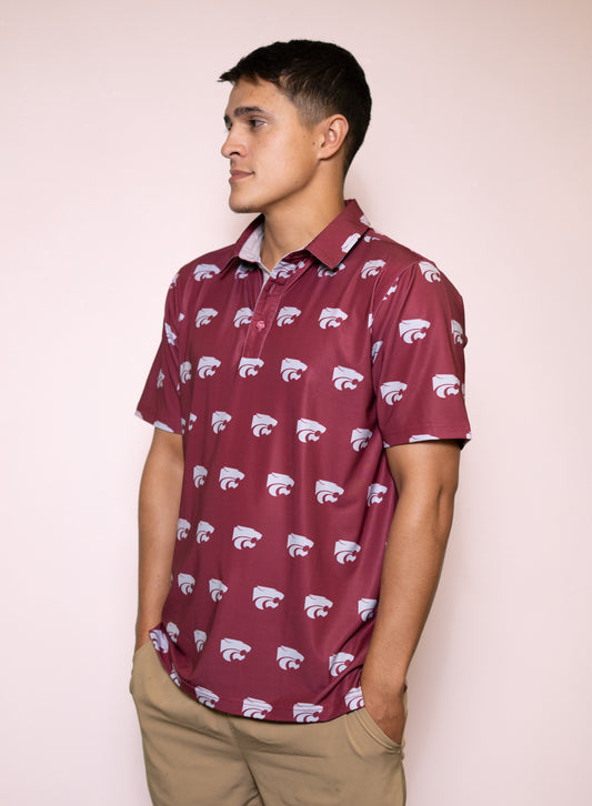 Central Wildcats | Men's Polo (Maroon)