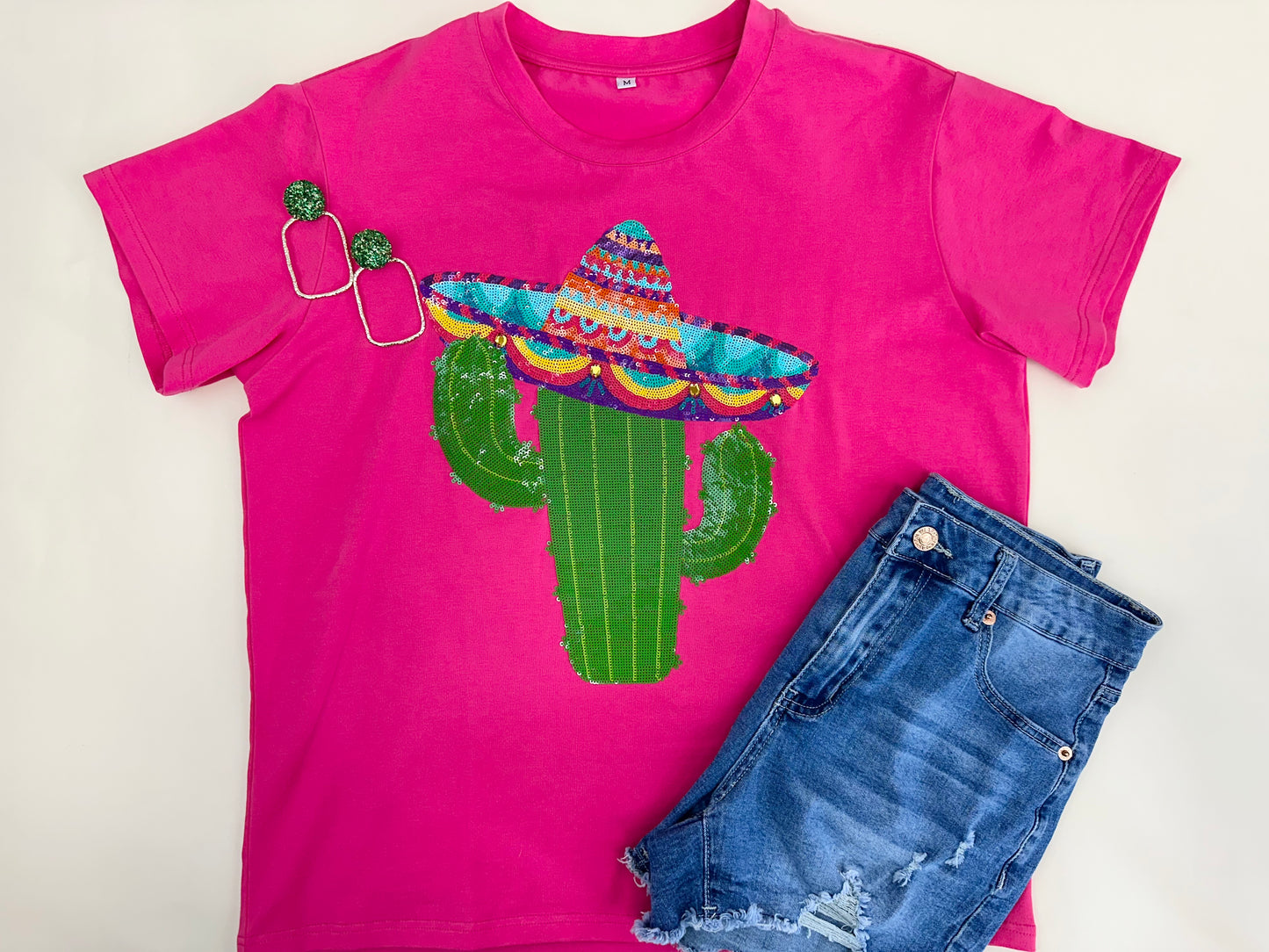 Taco Tuesday | Women's Sequin Design Tee (Pink)