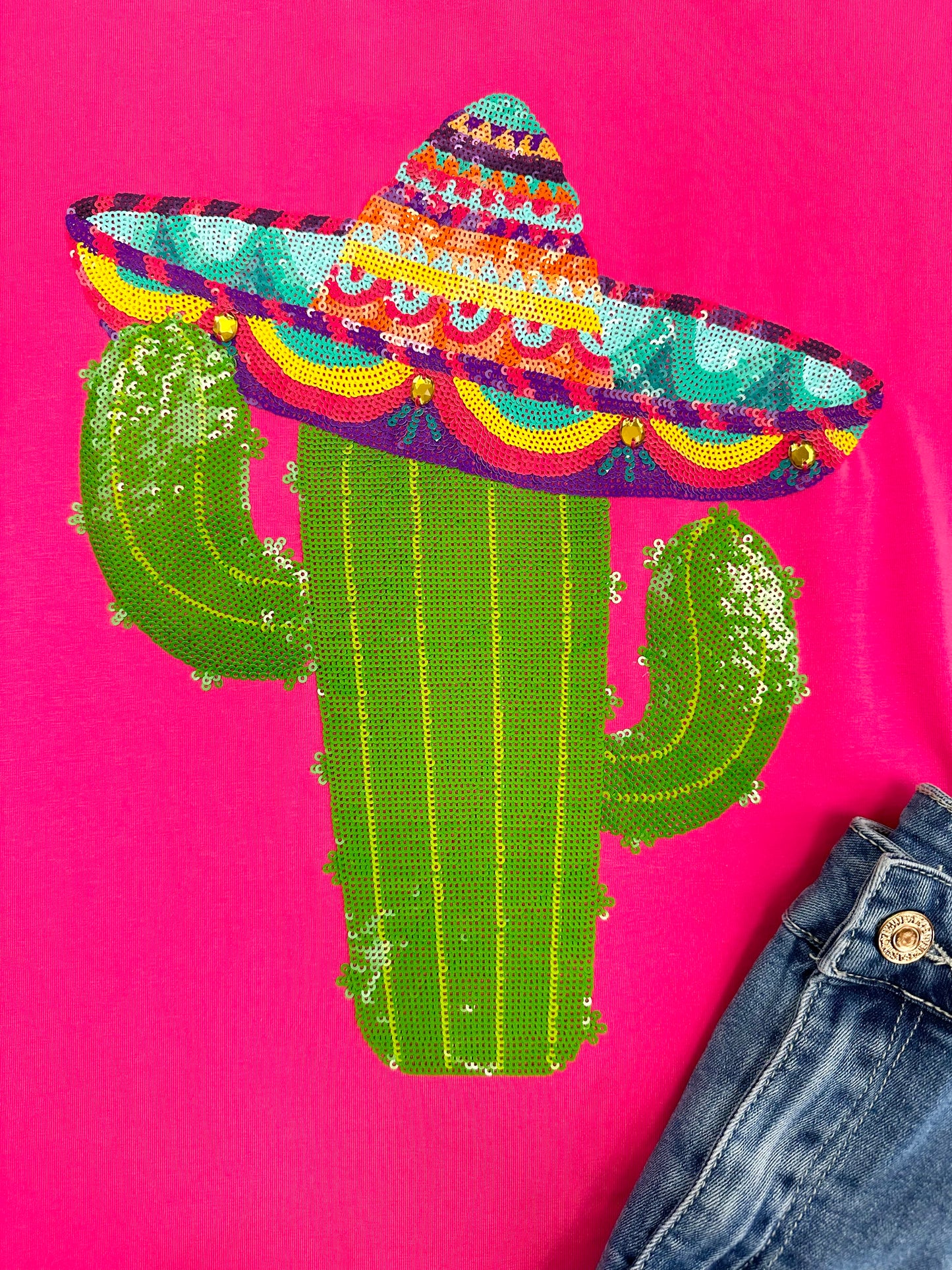 Taco Tuesday | Women's Sequin Design Tee (Pink)