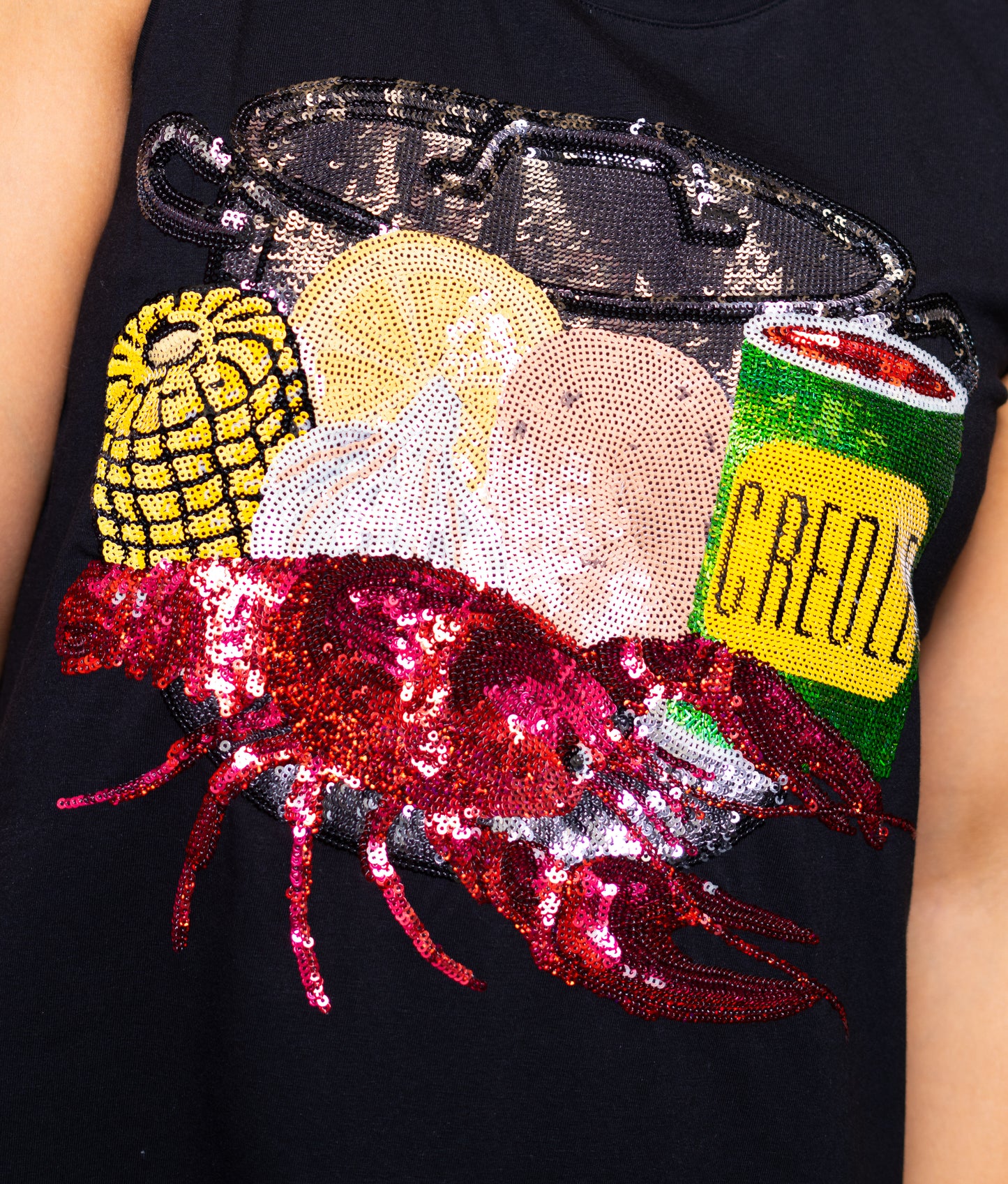 **PRE-ORDER ONLY** Crawfish Season | Women's Sequin Design Tank (White or Black)