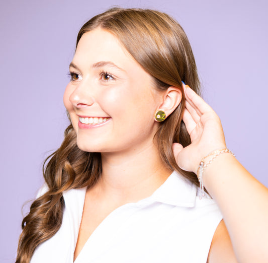 Wholesale | Delta Zeta (Licensed Greek) | Earrings (Gold)
