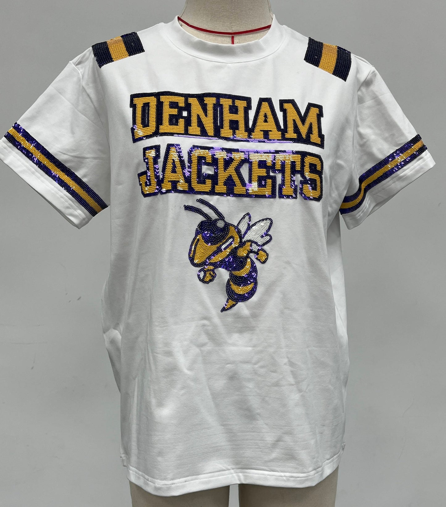 Denham Jackets | Women's Sequin Jersey Tee (White)