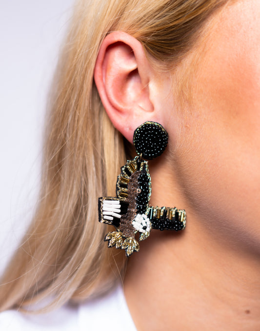 Fancy Eagle | Beaded & Sequin Earrings