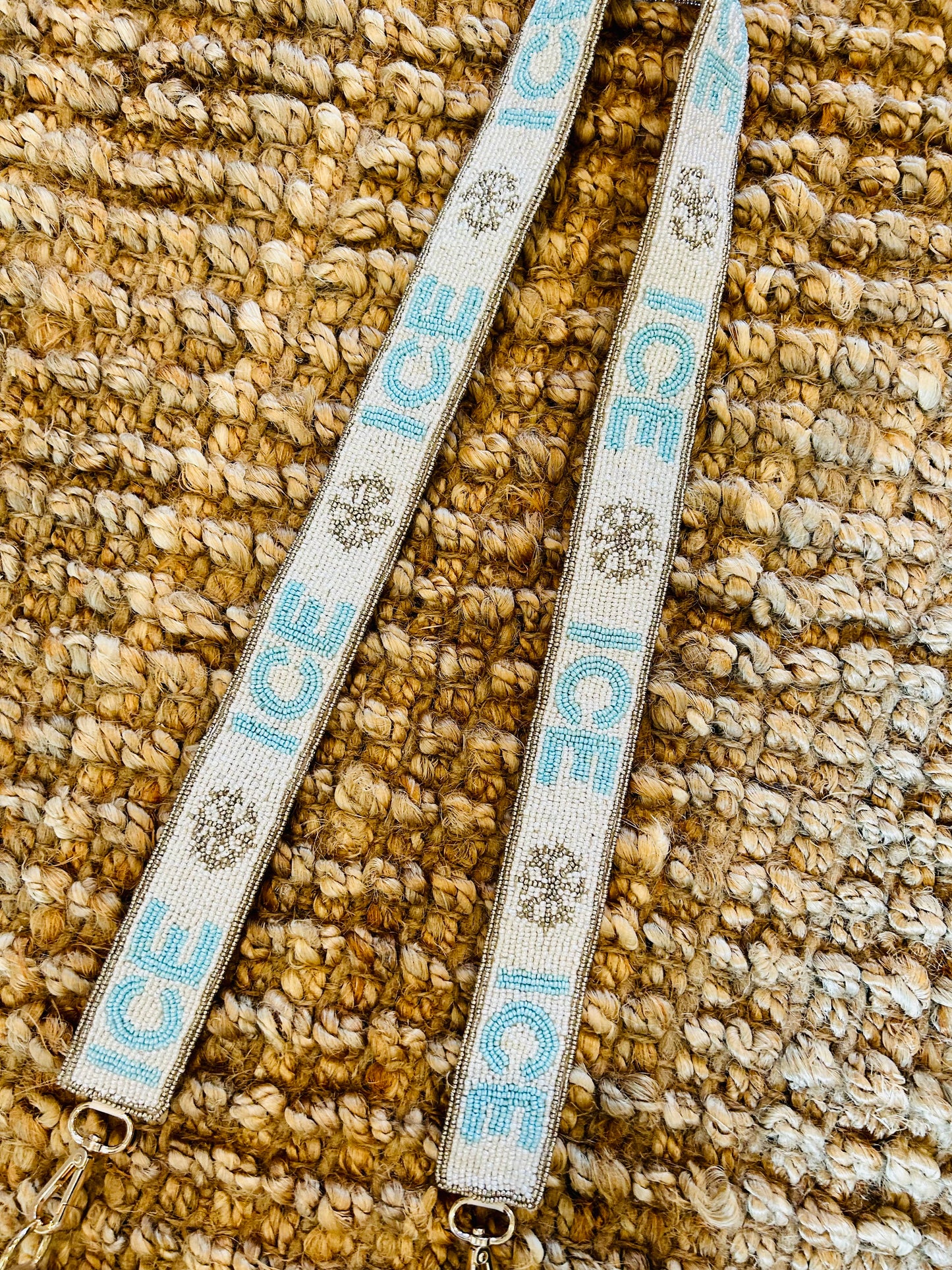 Custom Beaded Purse Strap (Ice)