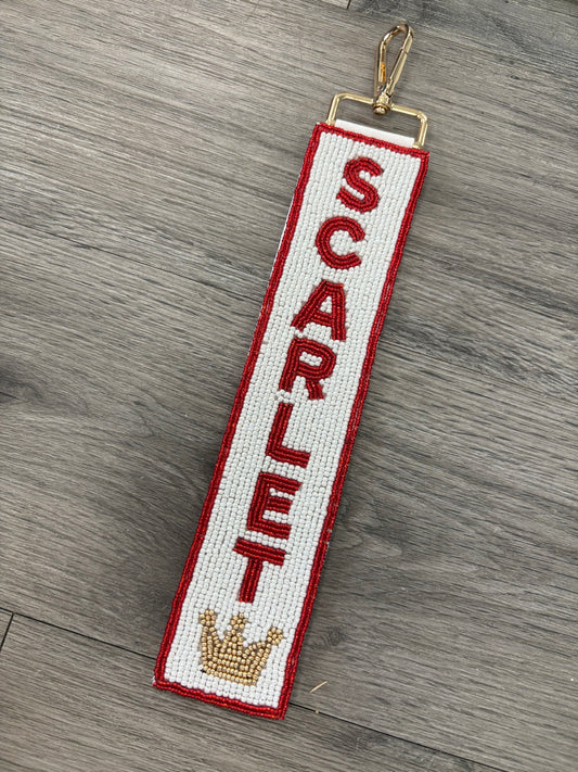 Scarlet Custom Beaded Bag Tag
