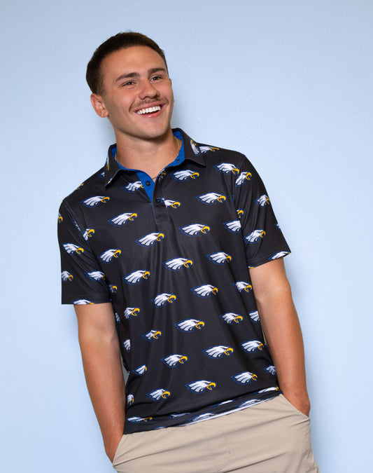 Live Oak Eagles | Men's Polo (Black)