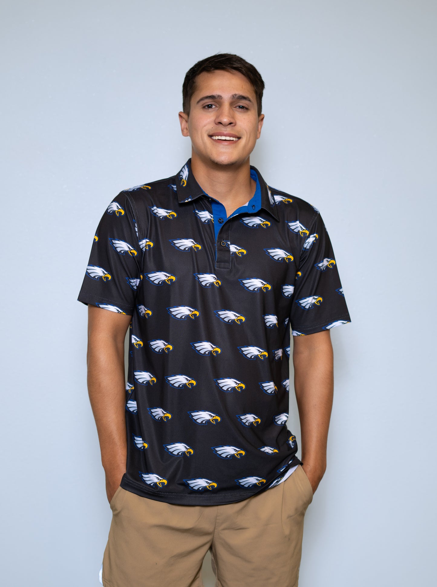 Live Oak Eagles | Men's Polo (Black)