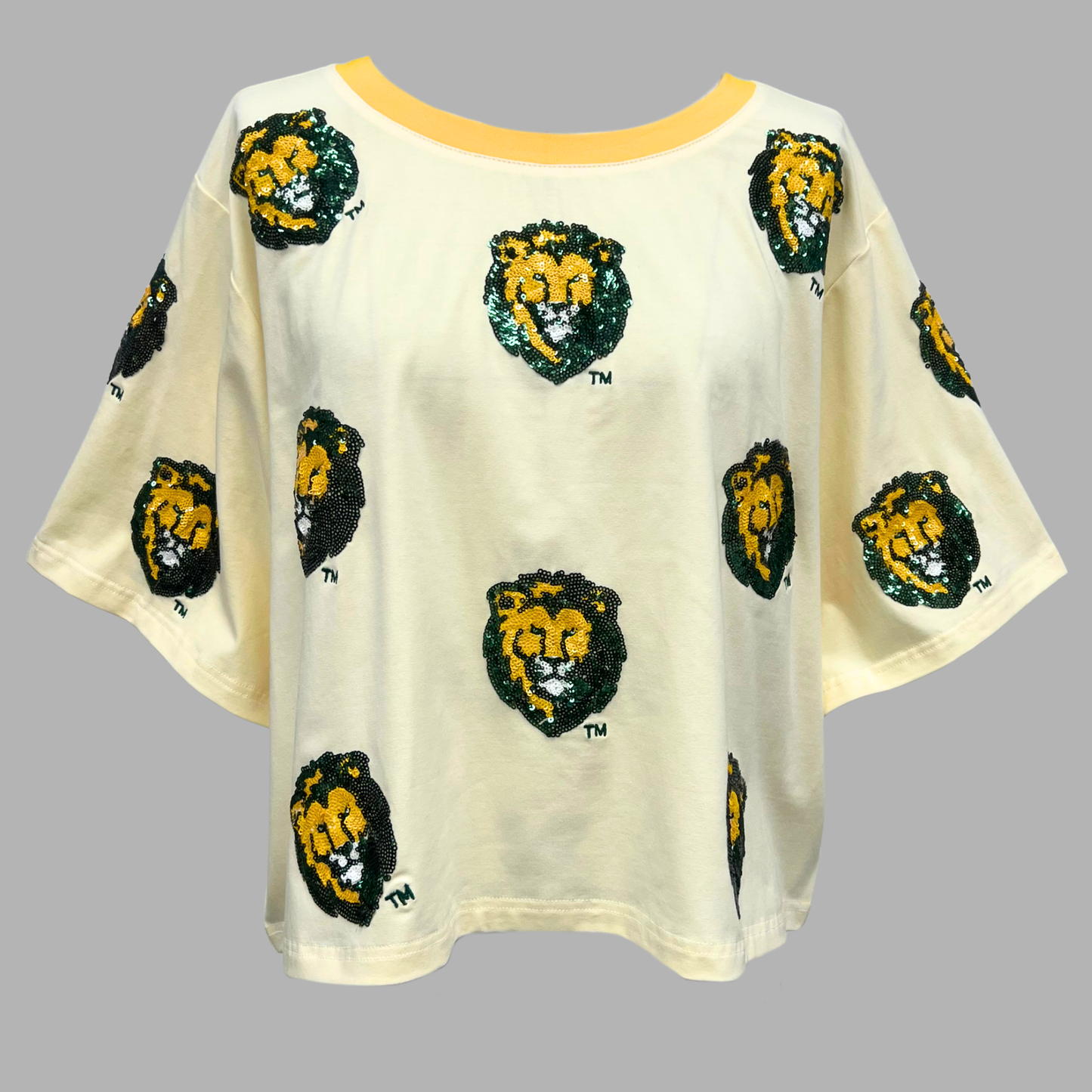 **PRE-ORDER ONLY** | Wholesale | Southeastern Lions (Licensed) | Women's Oversized Scattered Crop (Cream)