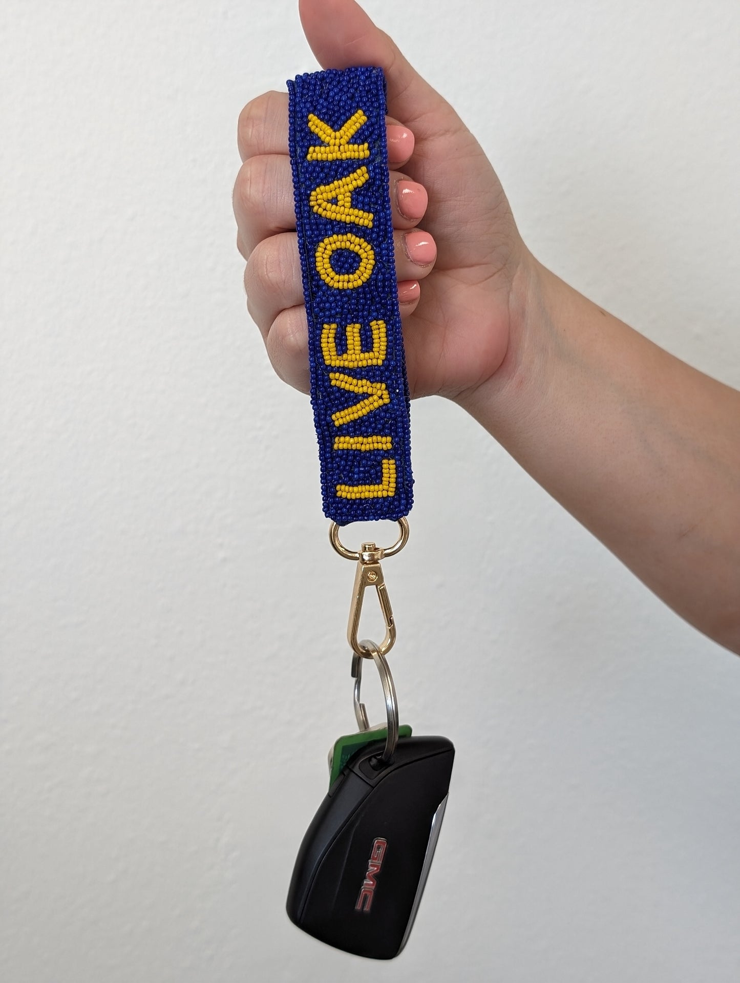 LIVE OAK (BLUE) | Beaded Keychain