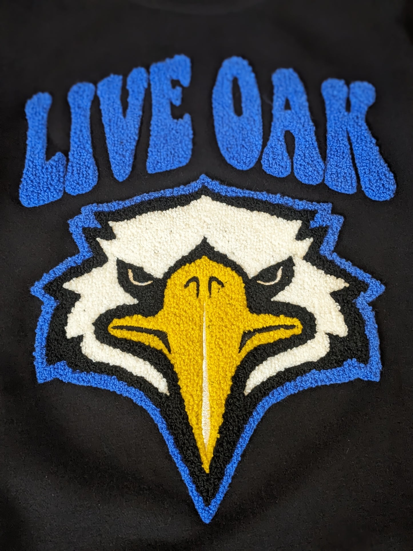 Women's Chenille Embroidery Sweatshirt | Live Oak (Black)