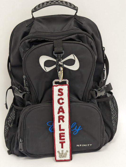 Scarlet Custom Beaded Bag Tag