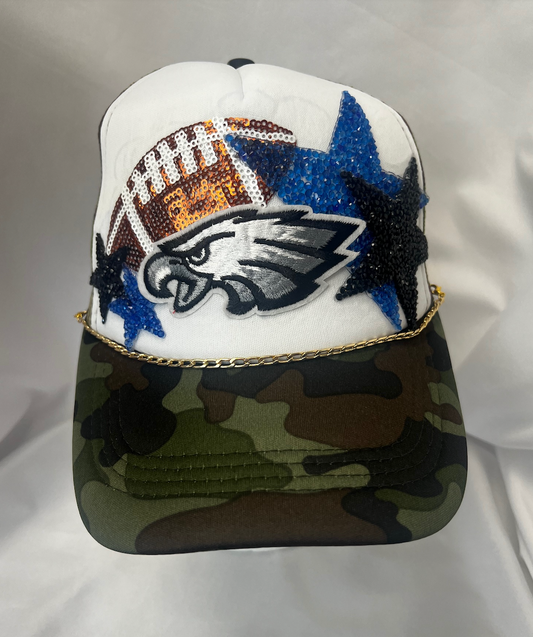 Eagle Army | Custom Trucker Hat (came/white)