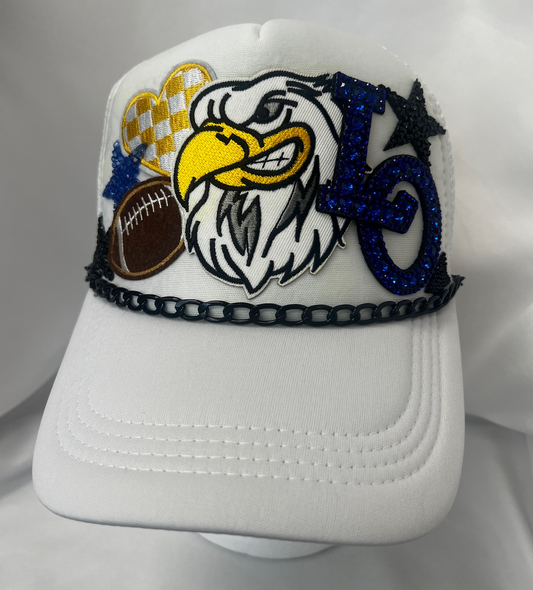 DAZZLING EAGLE | Custom Trucker Hat (white)