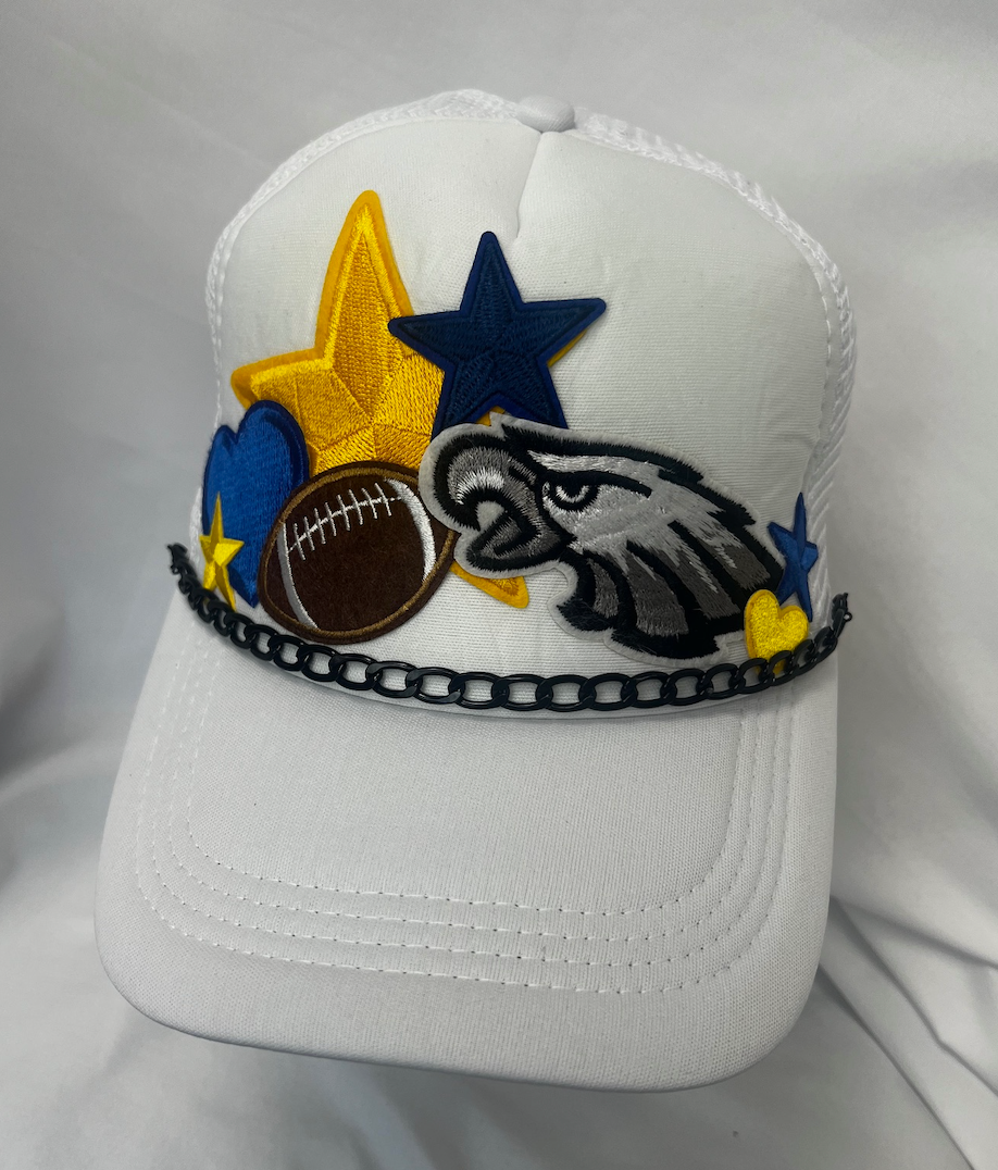 EAGLES SCORE | Custom Trucker Hat (white)