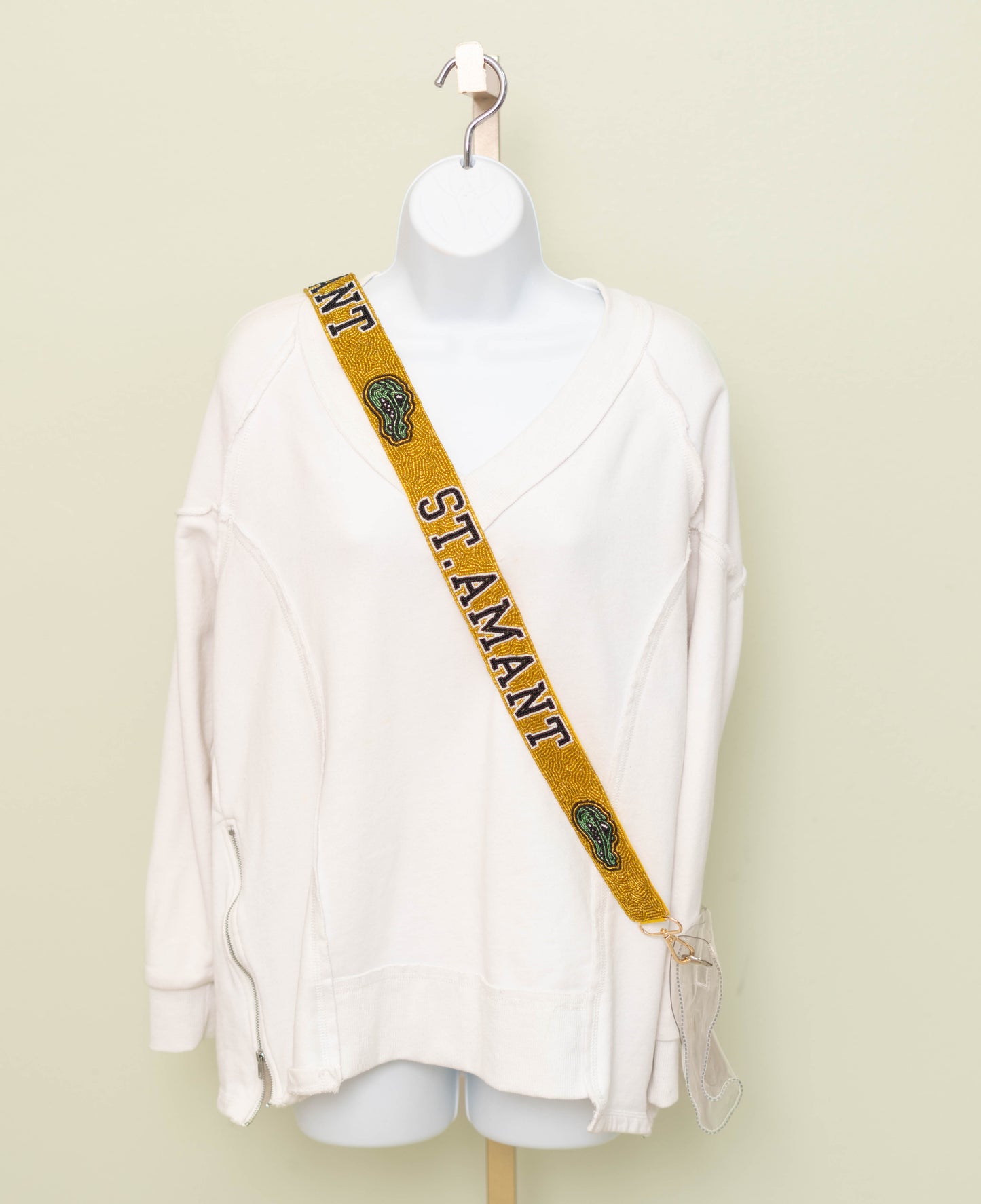 ST. AMANT GATORS | Custom Beaded Purse Strap (Gold)