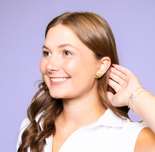 Wholesale | Sigma Sigma Sigma "Tri-Sigma" (Licensed Greek) | Earrings (Gold)
