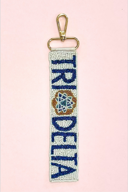 Wholesale | Tri Delta (Licensed Greek) | Beaded Bag Tag