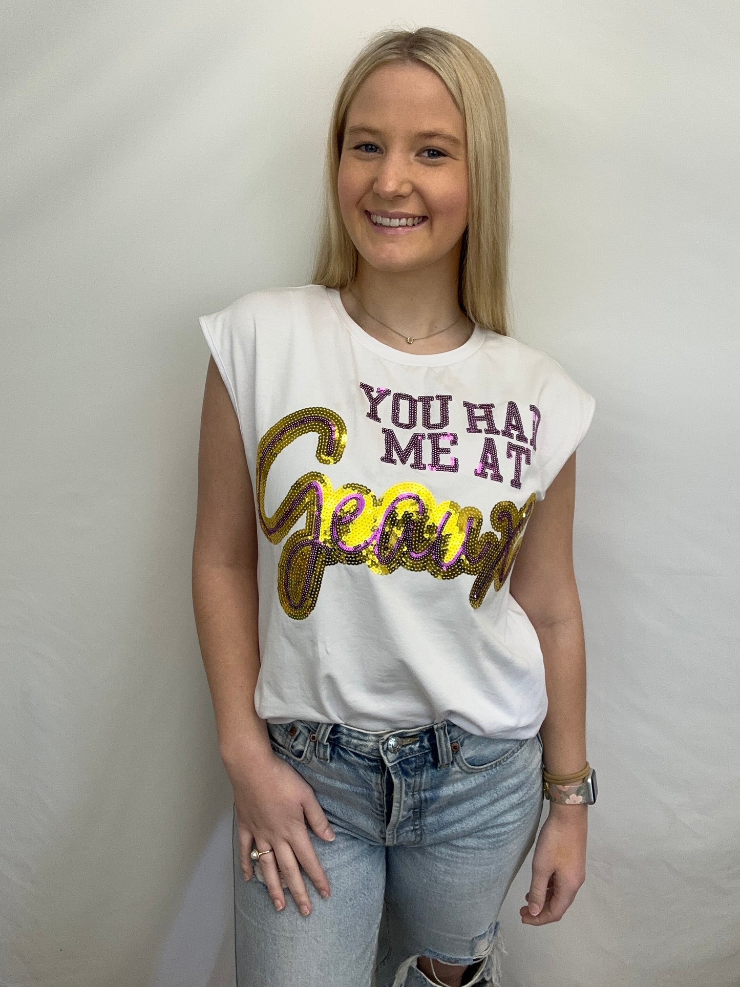 You Had Me At Geaux | Women's White Tank