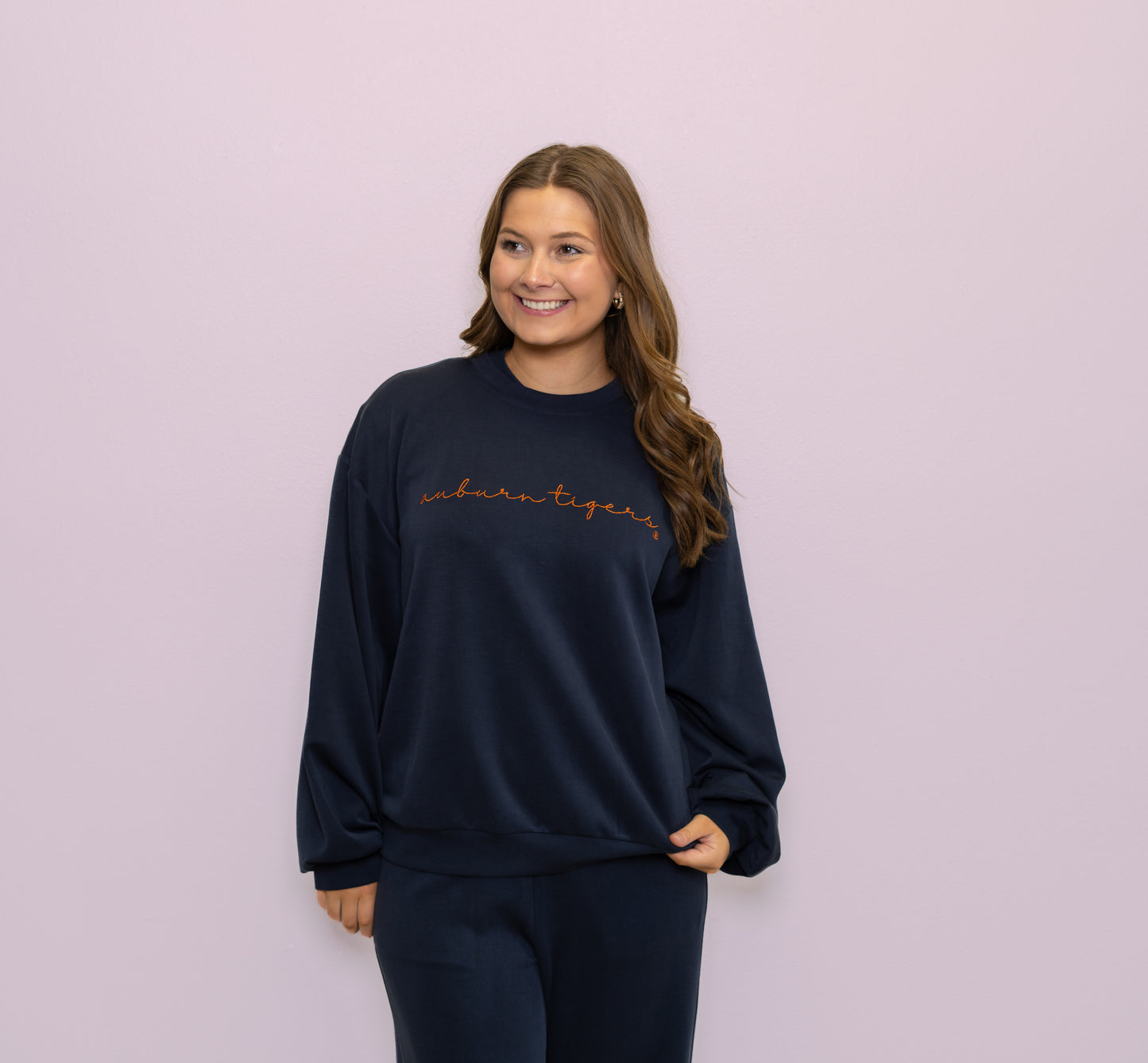 Wholesale | Auburn Tigers (Licensed) | Women's Buttery Soft Pullover (Navy)