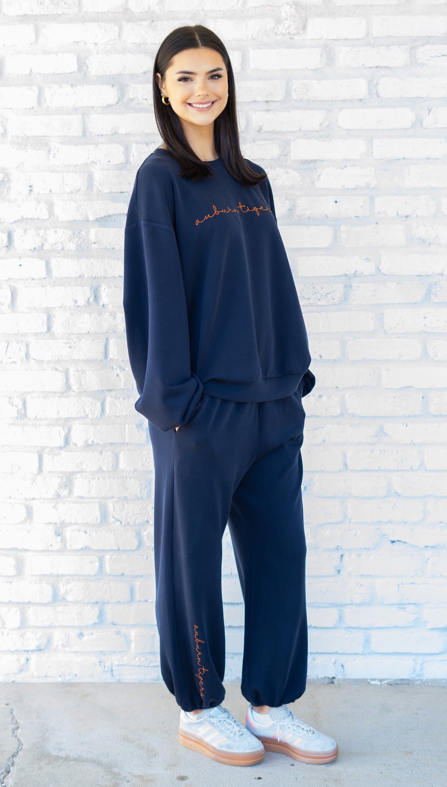 Wholesale | Auburn Tigers (Licensed) | Women's Buttery Soft Joggers (Navy)