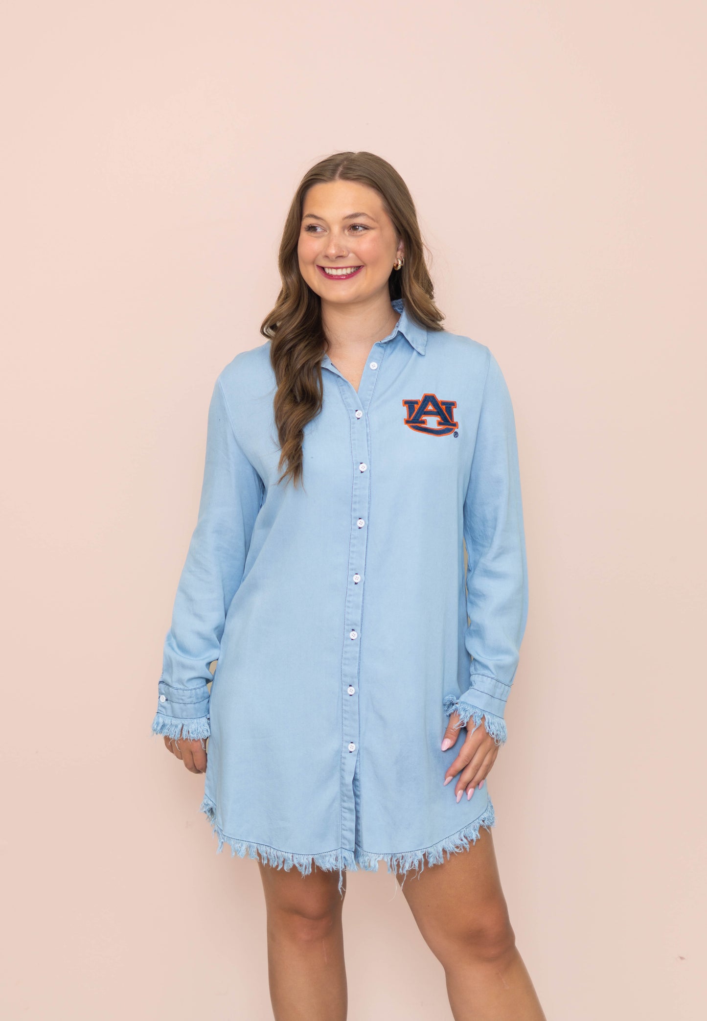Wholesale | Auburn (LICENSED) | Women's Embroidery Design Dress (Denim)