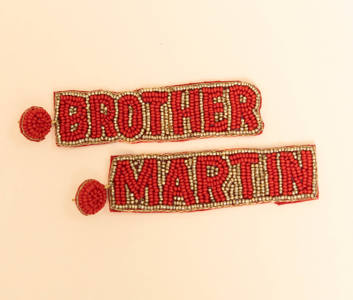 Brother Martin | Custom Beaded Earrings