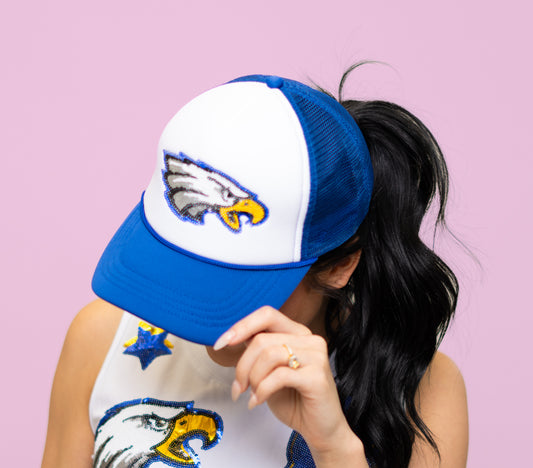 Eagle Pride Hat | Sequin Embroidery Trucker Hat